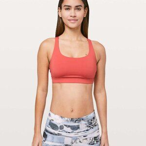 Lululemon Energy Bra Poppy Coral Size 6